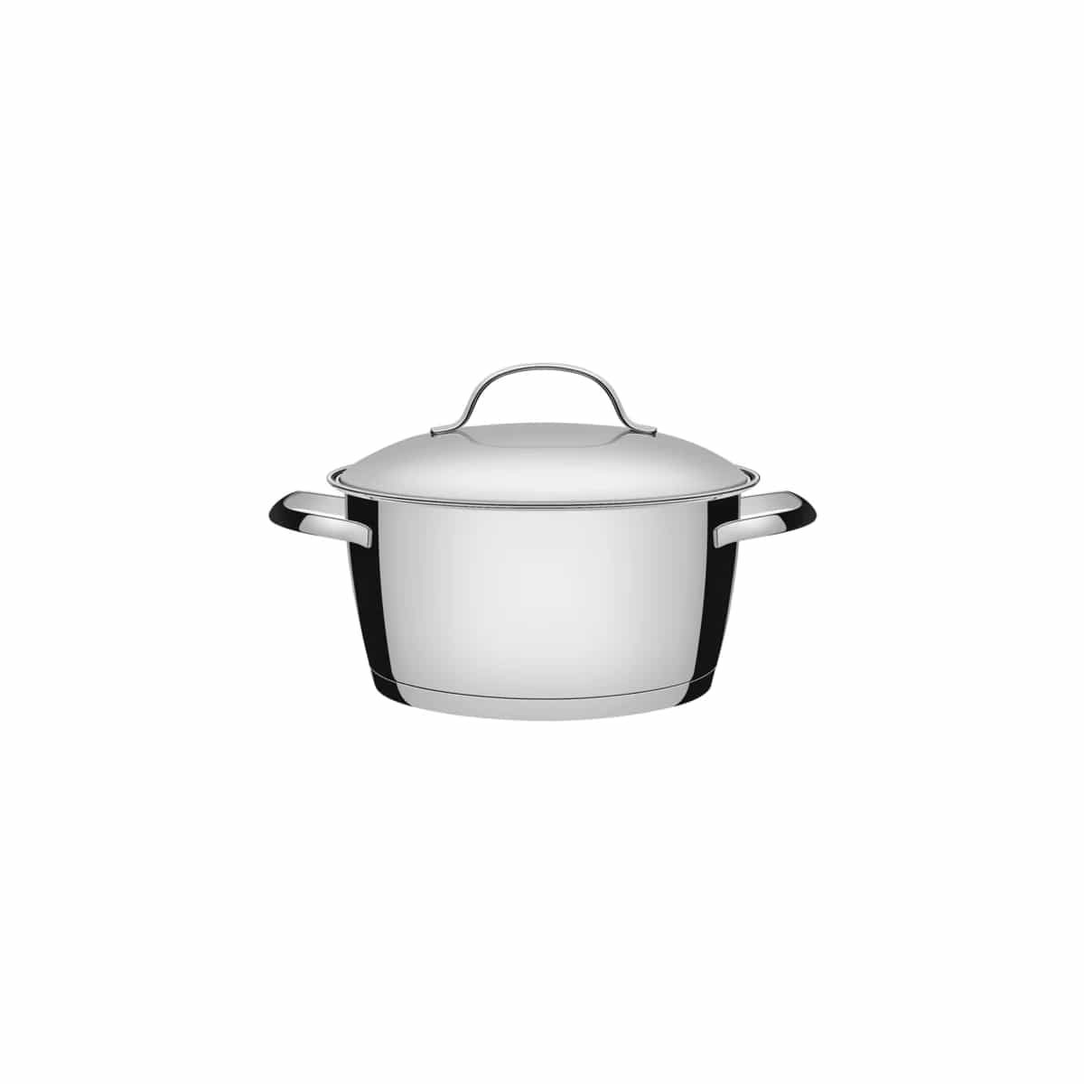 Cacerola baja Tramontina Allegra de acero inoxidable triple fondo 24 cm 4.2 L para inducción