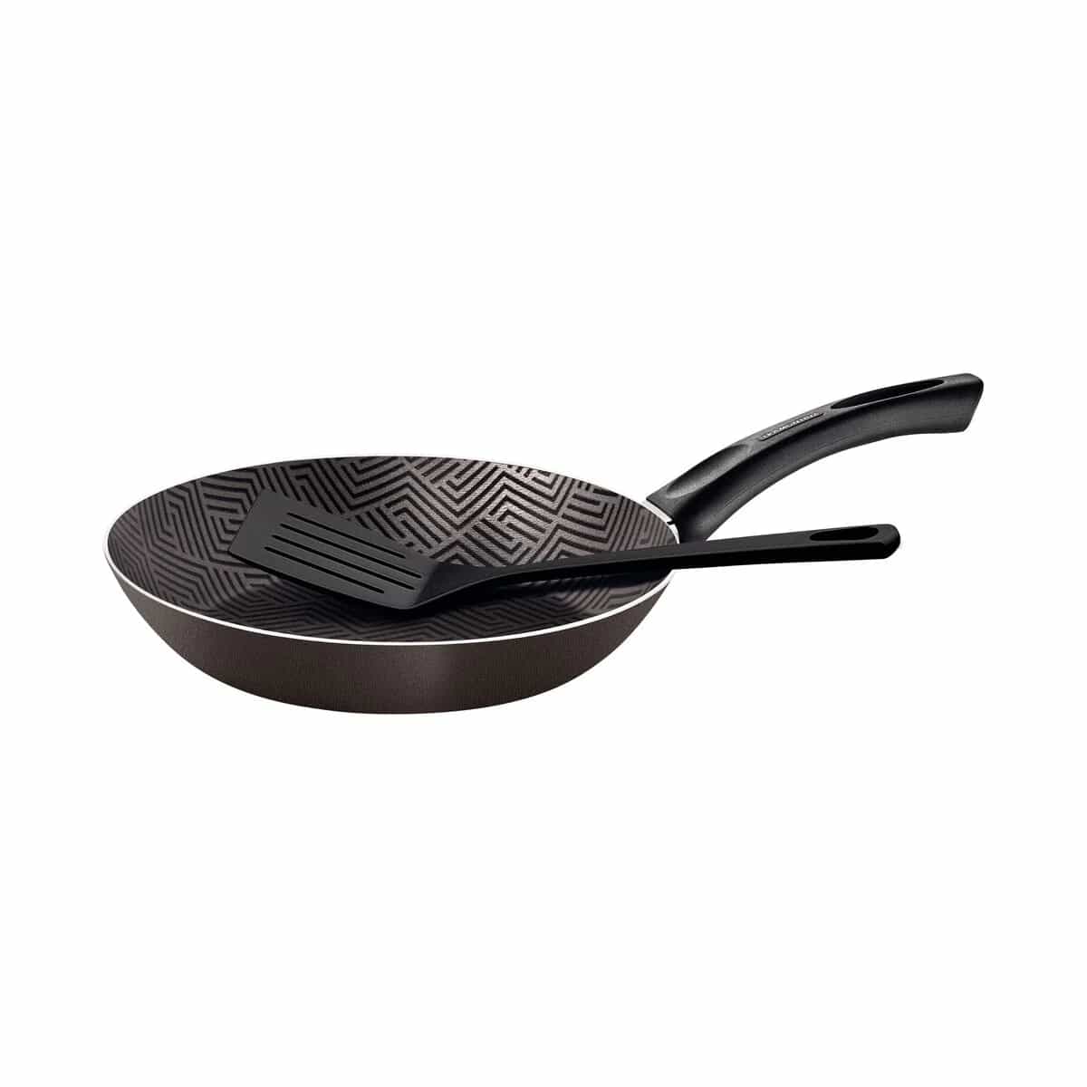 Sartén Tramontina Paris antiadherente 28 cm 2 L con espátula color gris