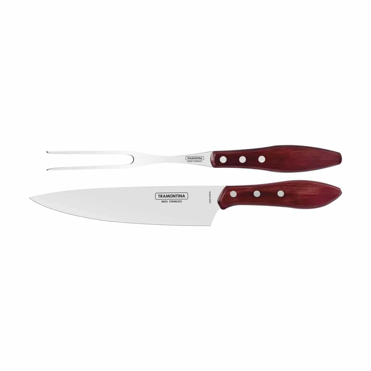 Juego trinchante para asado Tramontina Polywood 2 piezas