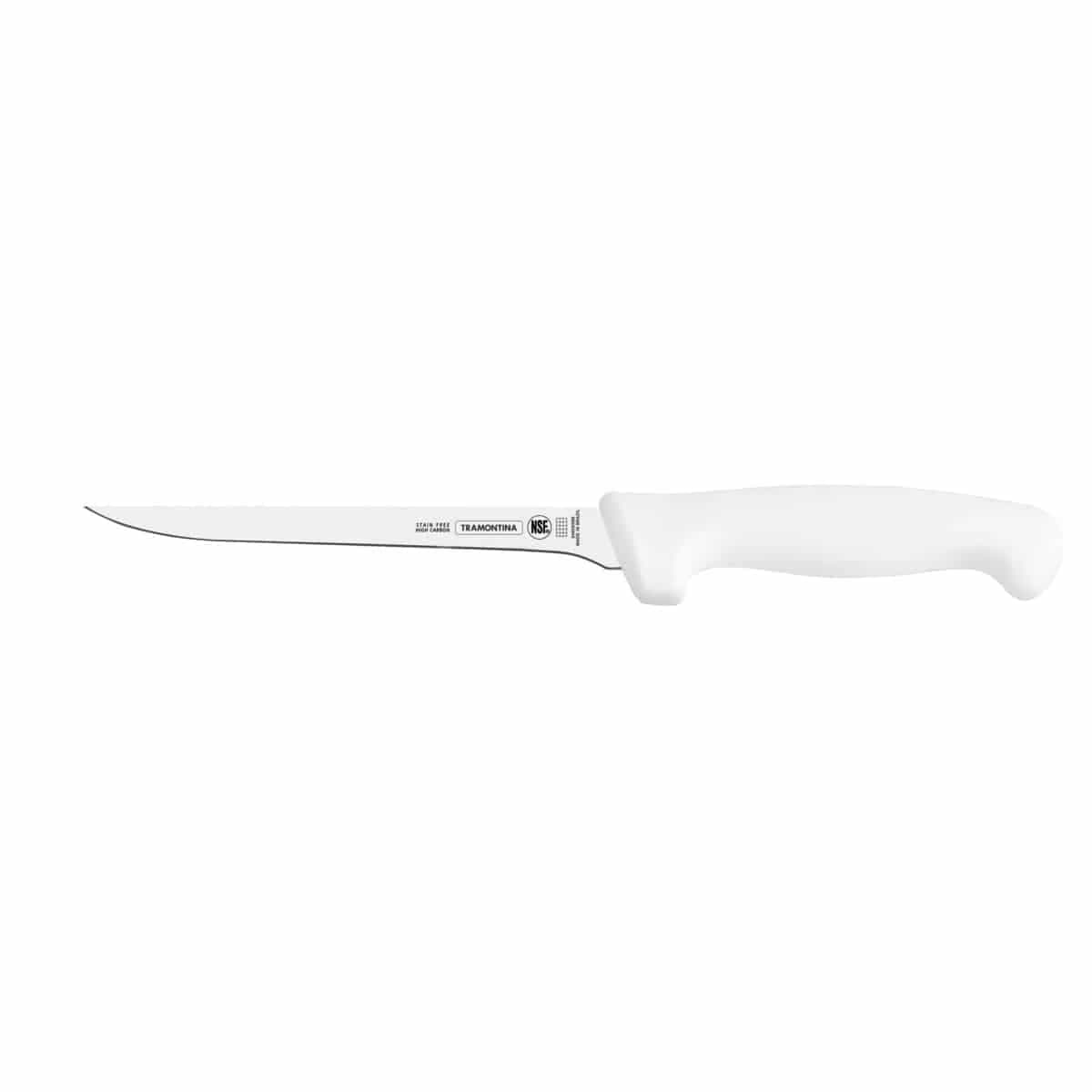 Cuchillo flexible para deshuesar Tramontina Profissional Master de acero inoxidable 6 pulgadas con mango blanco