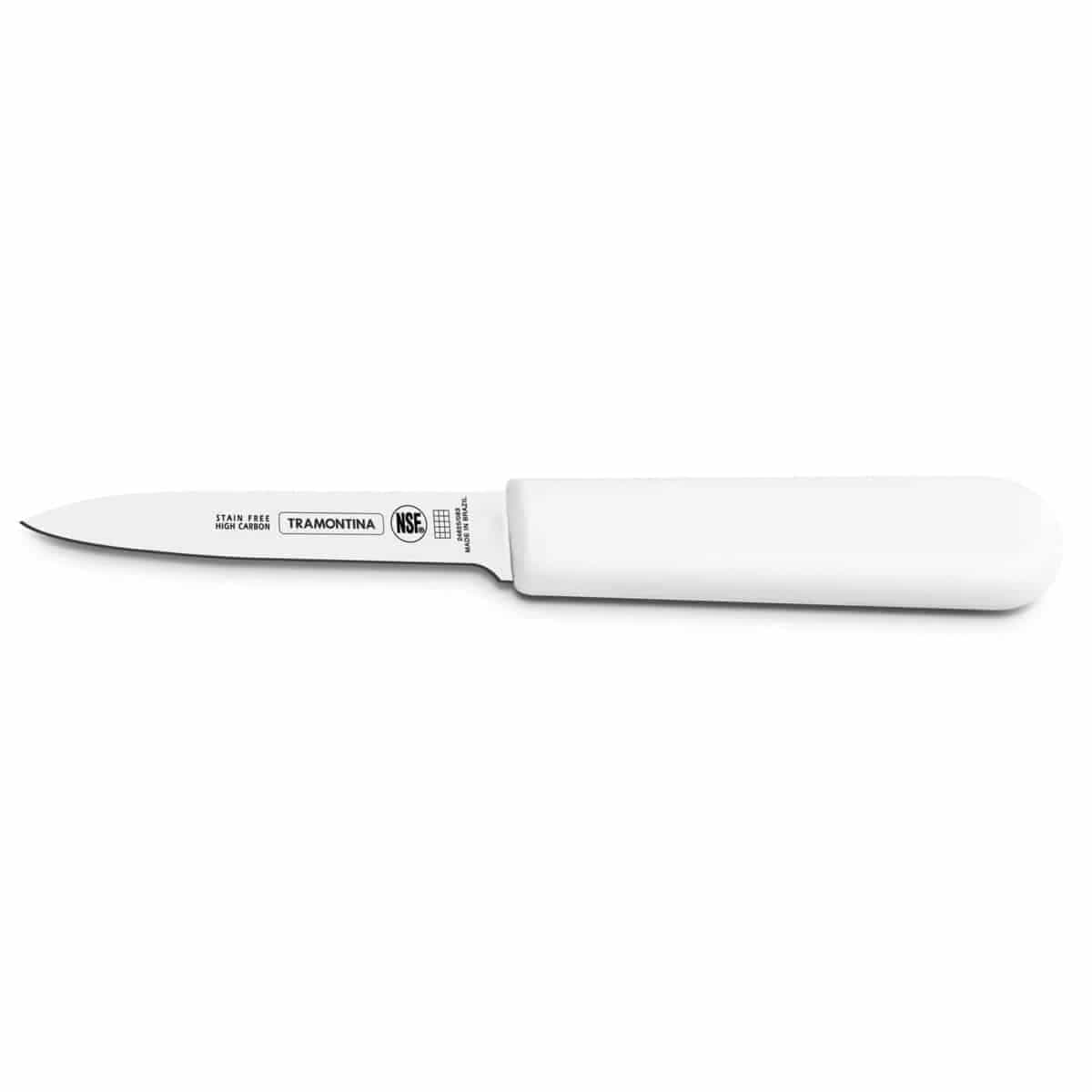 Cuchillo mondador para verduras Tramontina Profissional Master de acero inoxidable 3 pulgadas con mango blanco