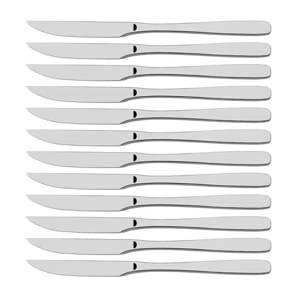 Cuchillos para asado Tramontina Cosmos de acero inoxidable pack de 12 unidades