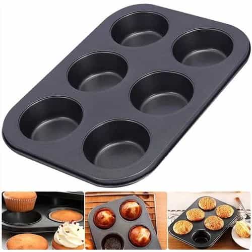 Molde Tefon Antiadherente Para 6 Muffins Grupo Dos