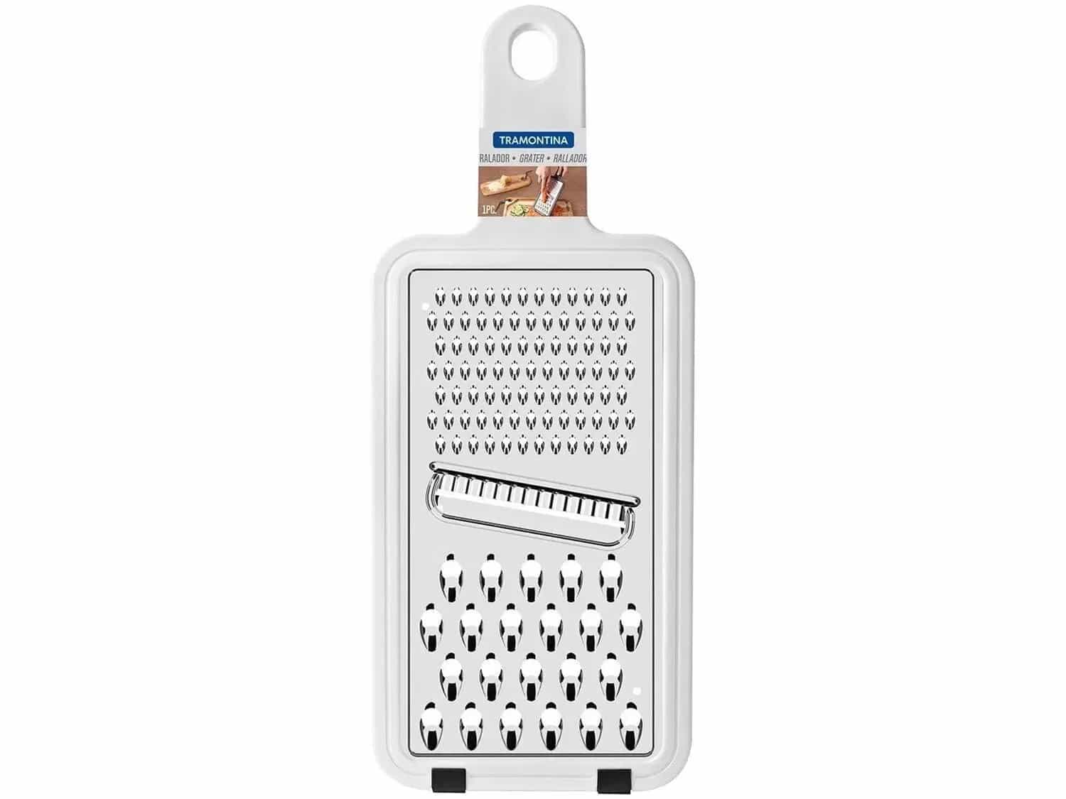 Rallador universal de acero inoxidable blanco Tramontina Utilità 3 cortes