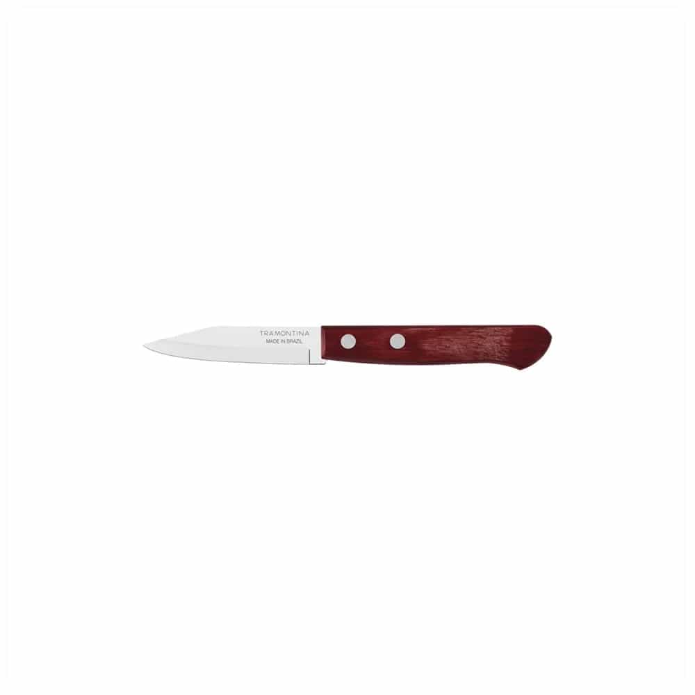 Cuchillo para frutas y verduras Tramontina Polywood de acero inoxidable 3 pulgadas