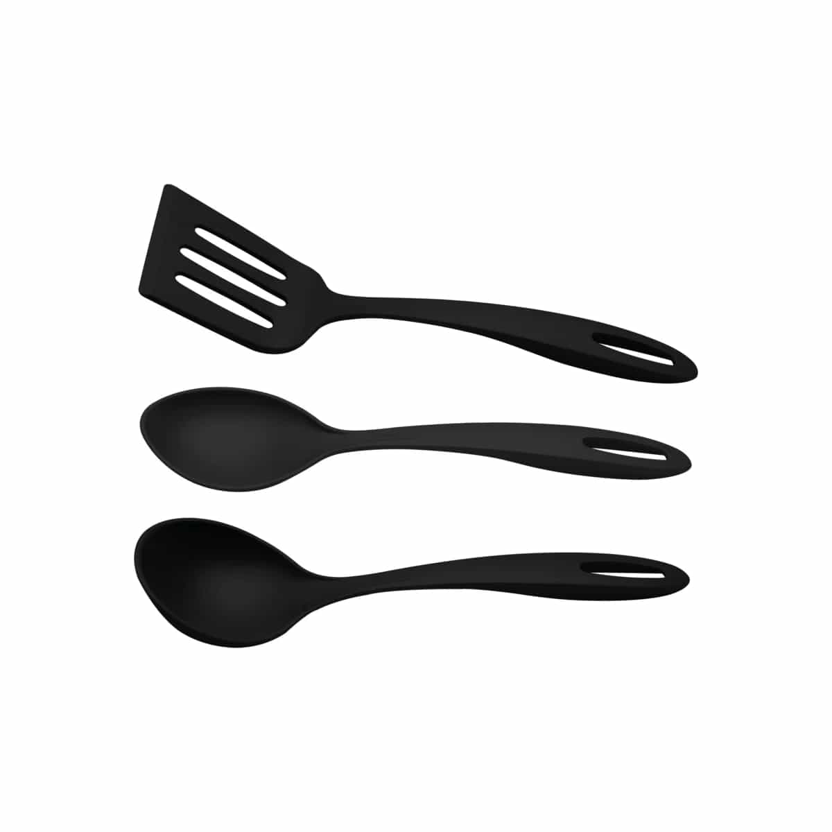 Juego de utensilios Tramontina Ability de nylon 3 piezas color negro