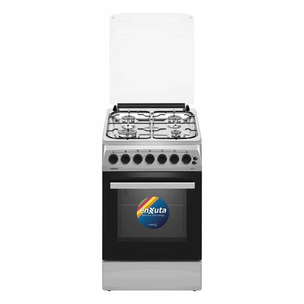 Cocina Combinada Enxuta 4 Hornallas Multigas Encendido Electronico