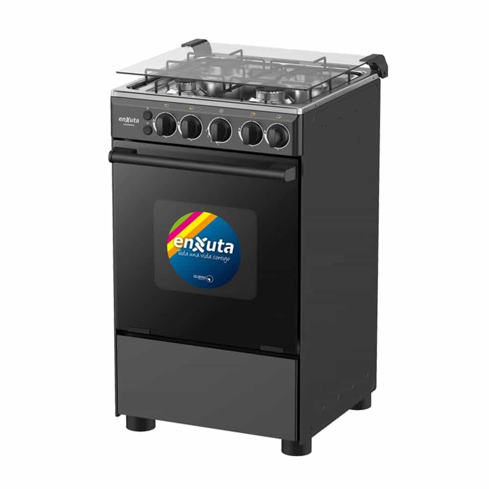 Cocina Enxuta Cenx9504n A Gas/electrica 4 Hornallas Negra