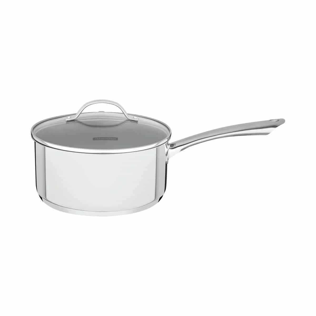 Olla de acero inoxidable Tramontina Una triple fondo para inducción 16 cm 1.4 L con tapa