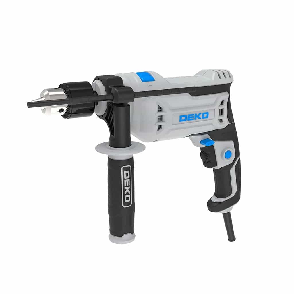 Taladro Con Percutor 13mm 900w Deko Dkid13xp90 3000 Rpm Gris