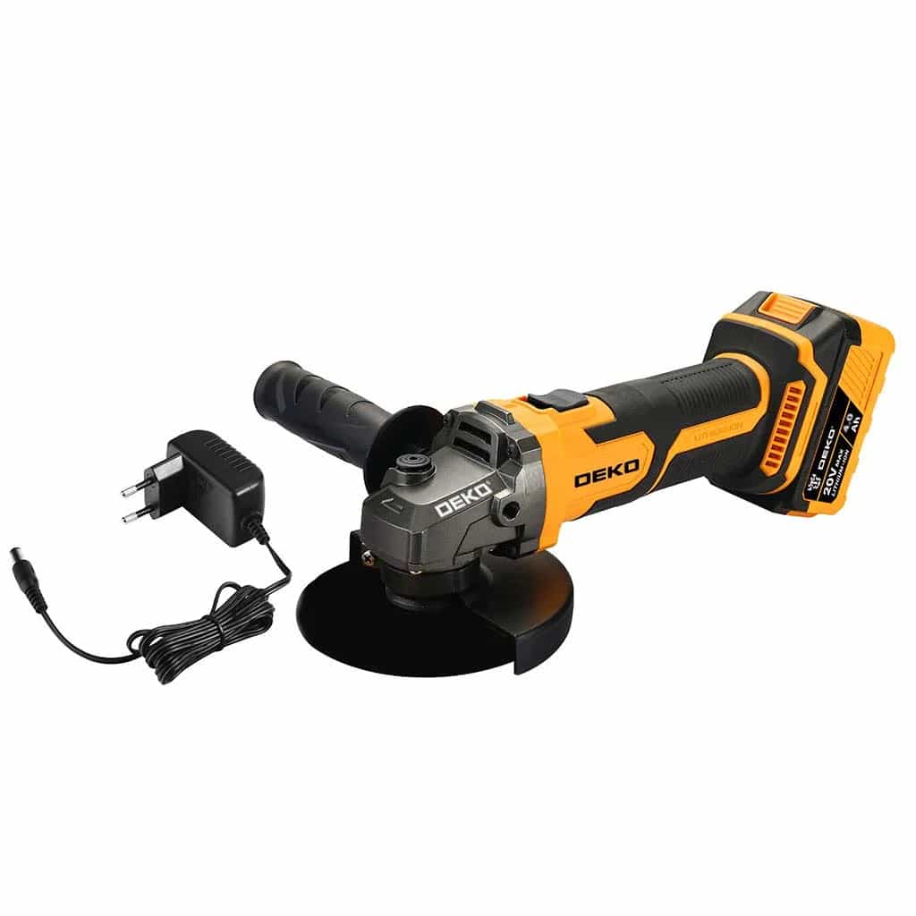 Amoladora Angular 5'' 20v Deko Bateria Cargador Dkag20q1y-s1