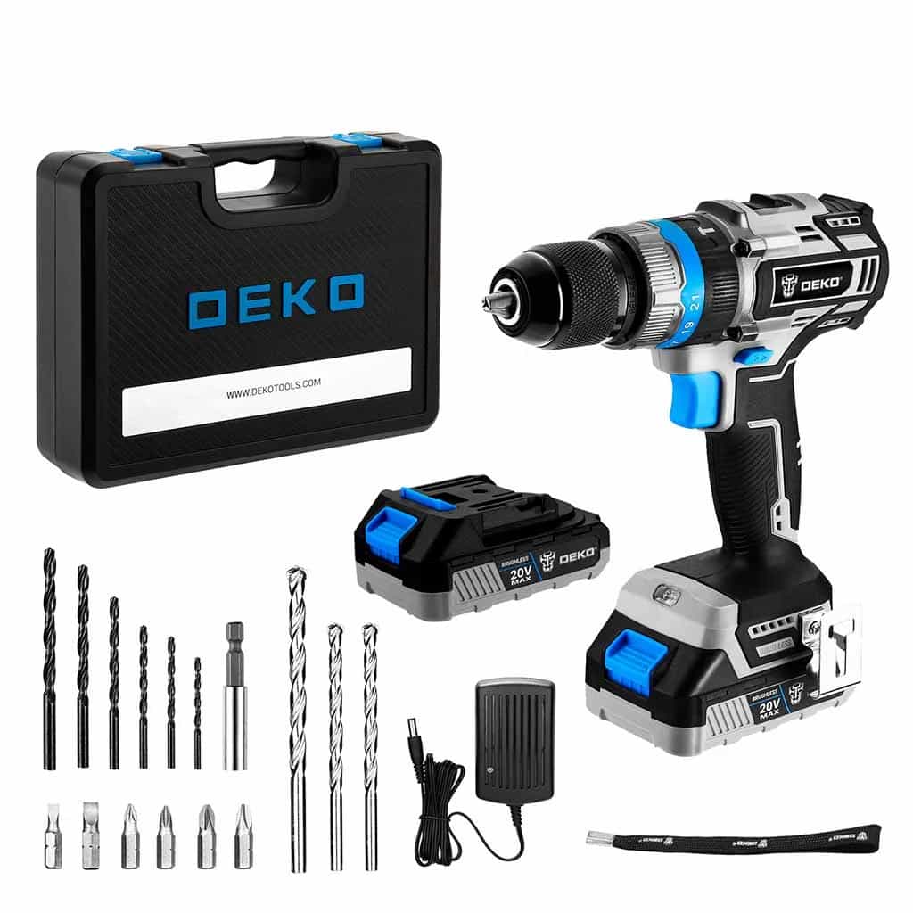 Taladro Percutor A Bateria Deko Dkbl20id02-s3 13mm Brushless