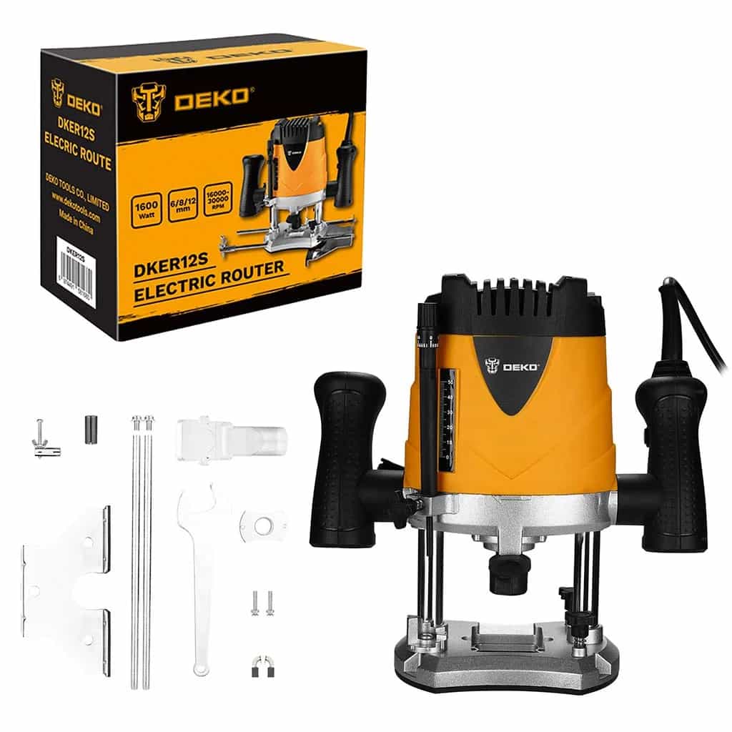 Trompo De Mano-router 6/8/12mm 1500w Dker12s Deko 50hz