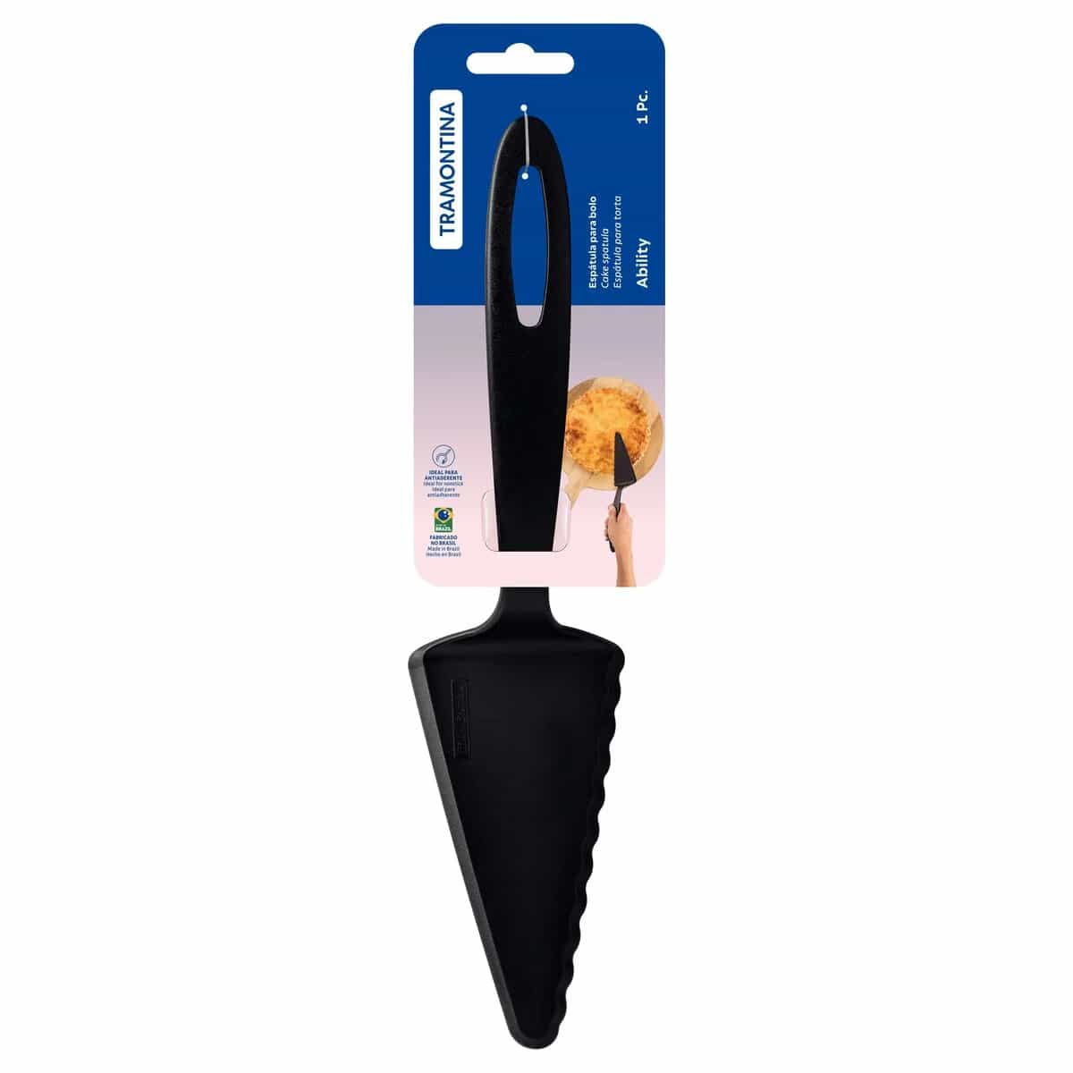 Espátula para tortas Tramontina Ability de nylon 30.6 cm color negro