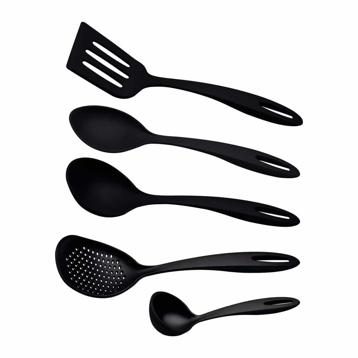 Juego de utensilios Tramontina Ability de nylon 5 piezas color negro