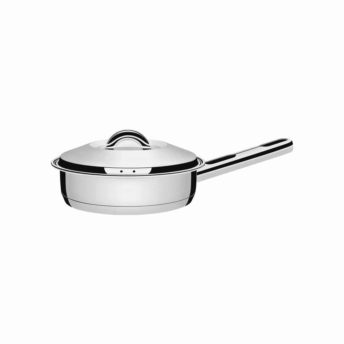 Sarten Con Tapa Tramontina Induccion 20 Cm Acero Inoxidable