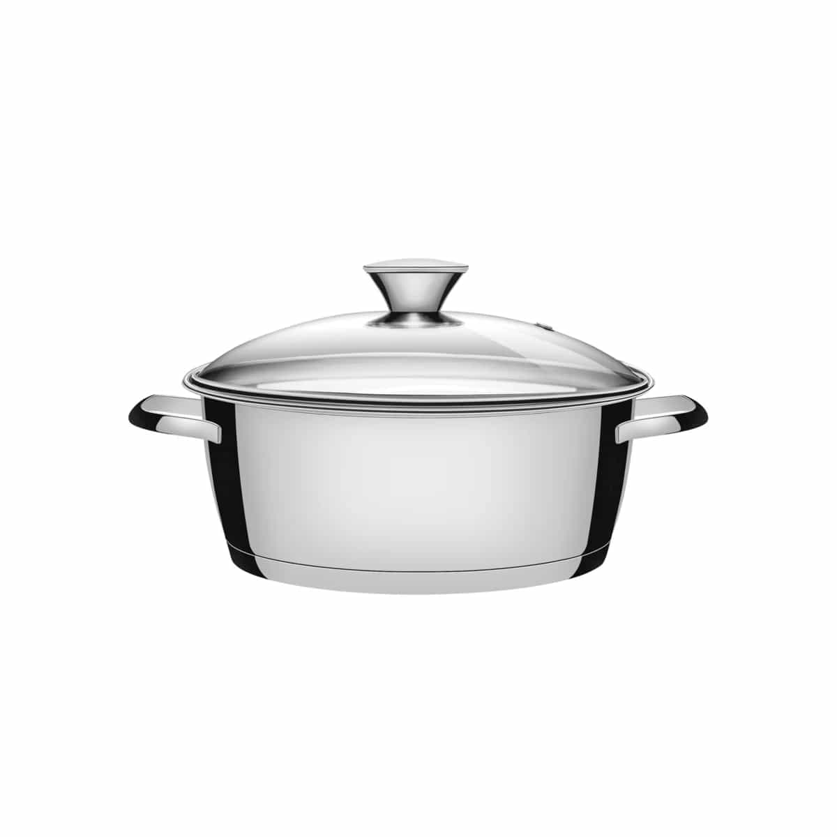 Cacerola baja con tapa de vidrio Tramontina Allegra 24 cm 4.2 L