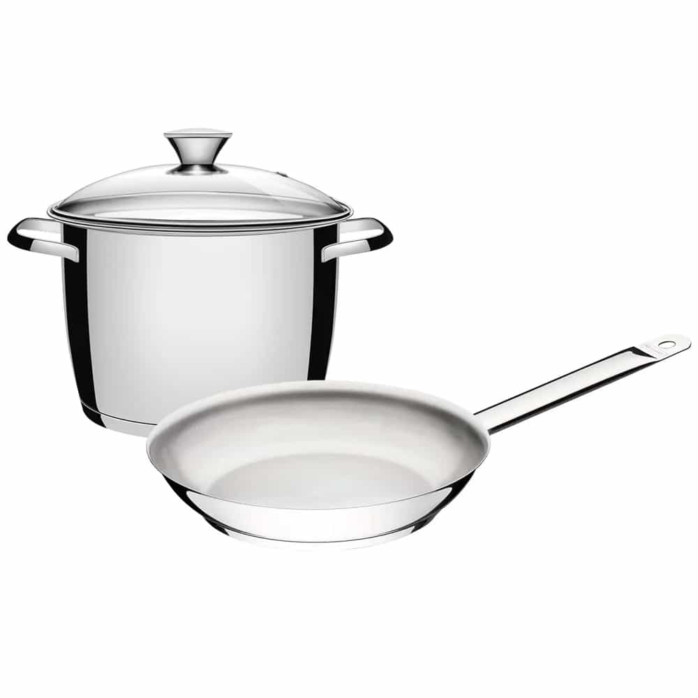Olla alta Allegra 7.5 L y sartén Professional 26 cm Tramontina triple fondo para inducción 2 piezas
