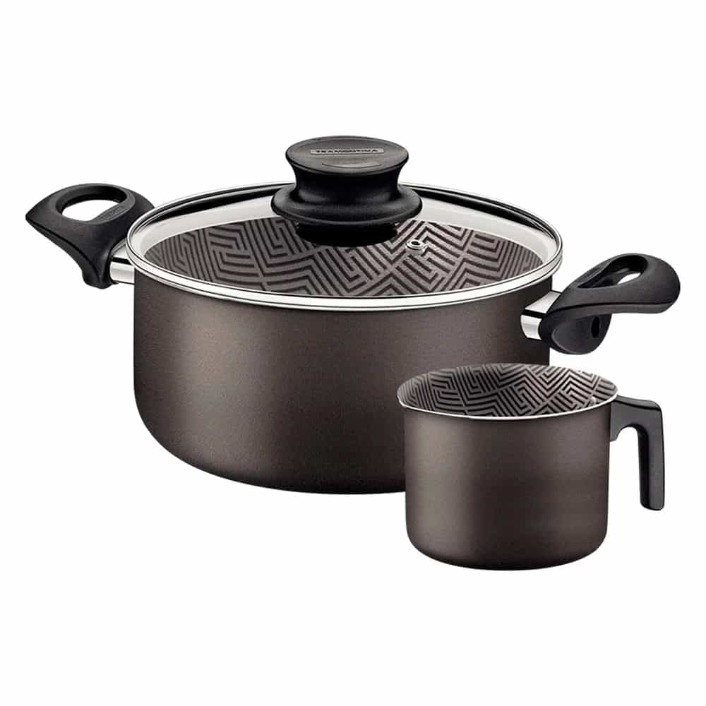 Cacerola Paris 4.9 L y hervidor 0.8 L Tramontina antiadherente 2 piezas