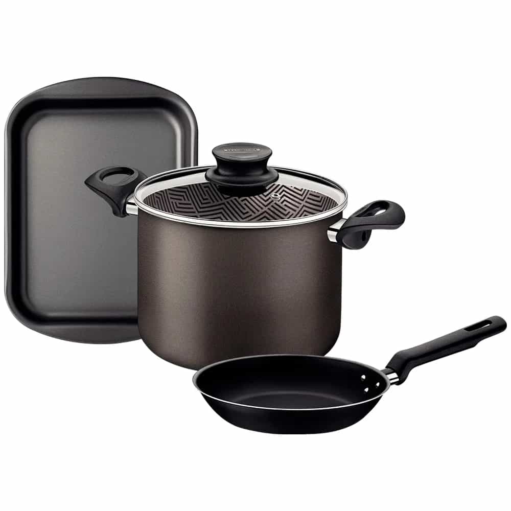 Olla Paris 11.8 L con sartén Loreto y asadera rasa Brasil Tramontina