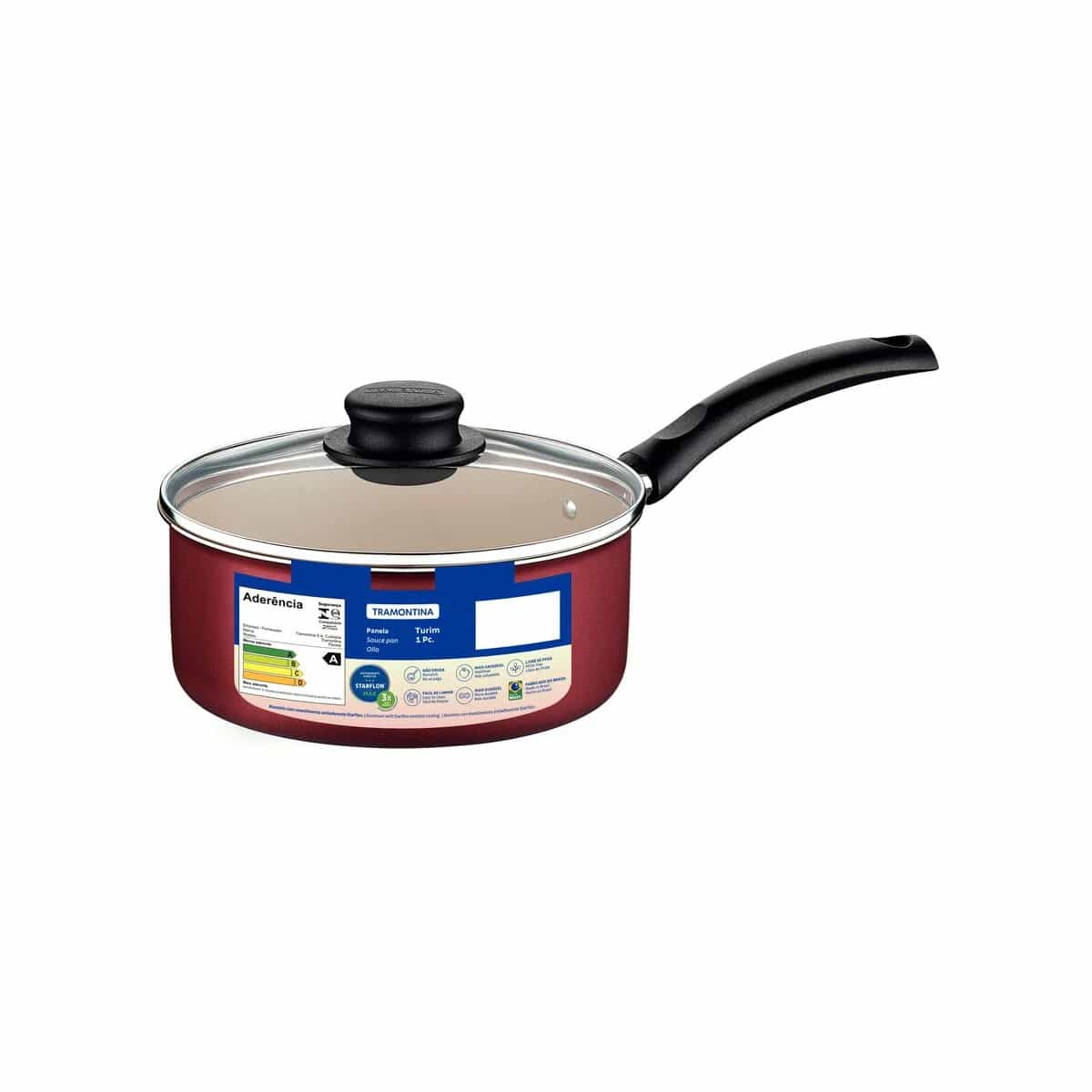 Olla Tramontina Teflon 18 Cm 2 Litros Antiadherente Turim