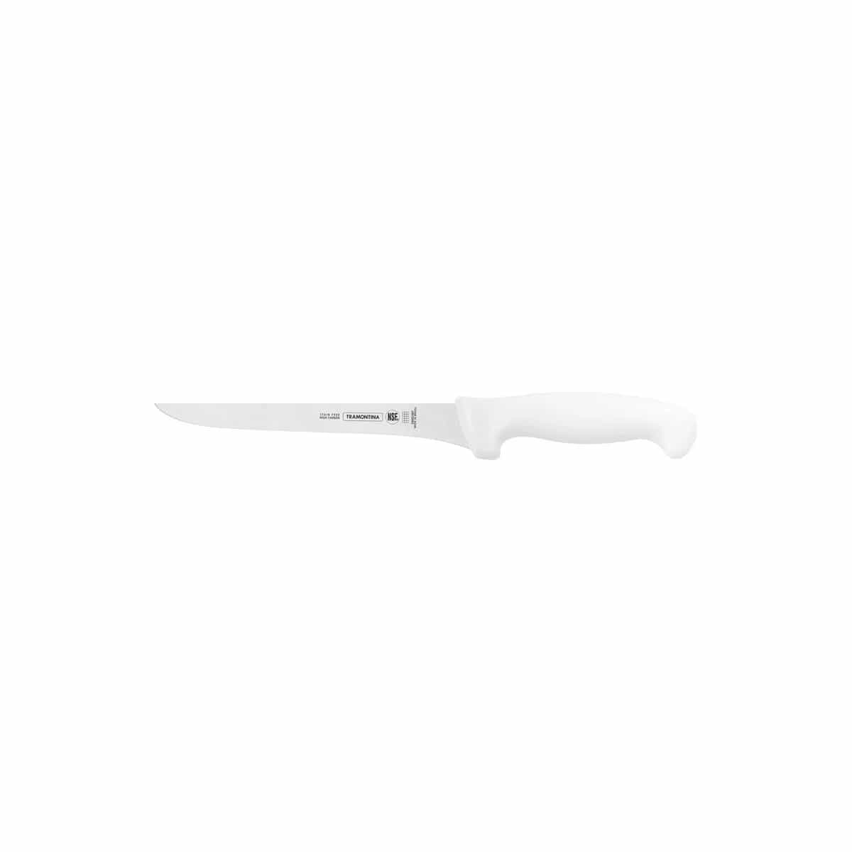 Cuchillo para deshuesar y desgrasar Tramontina Profissional Master de acero inoxidable 7 pulgadas con mango blanco