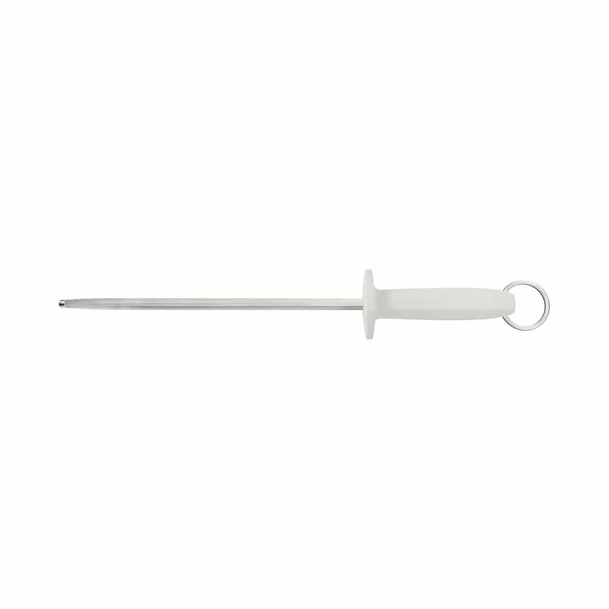 Chaira estriada Tramontina Profissional Master de acero carbono 10 pulgadas con mango blanco