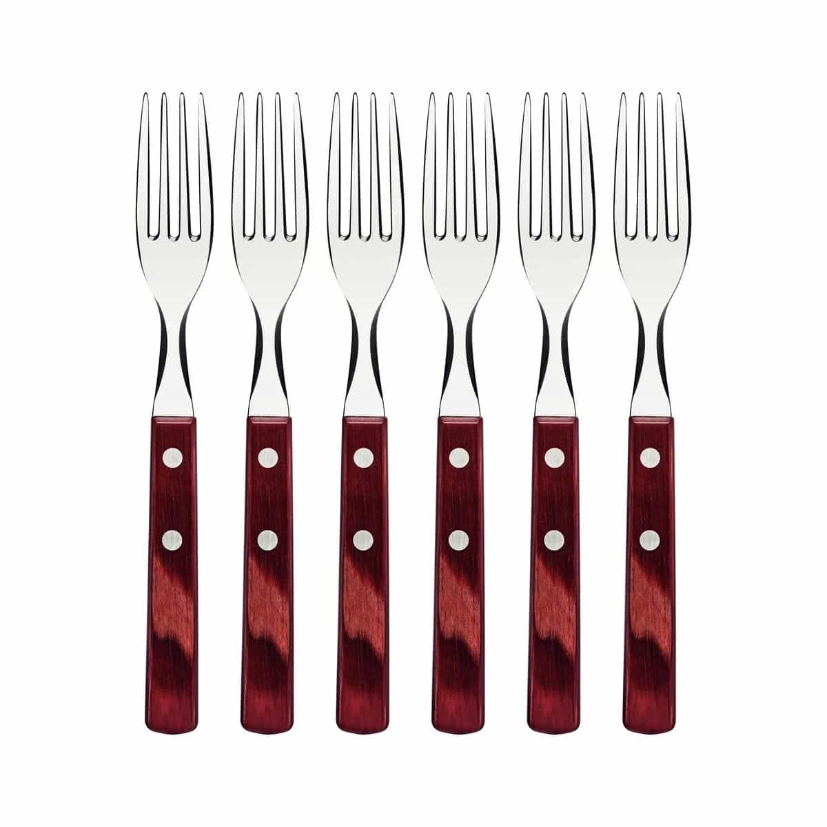 Tenedor De Mesa Tramontina Polywood Acero Inox X6 Unid