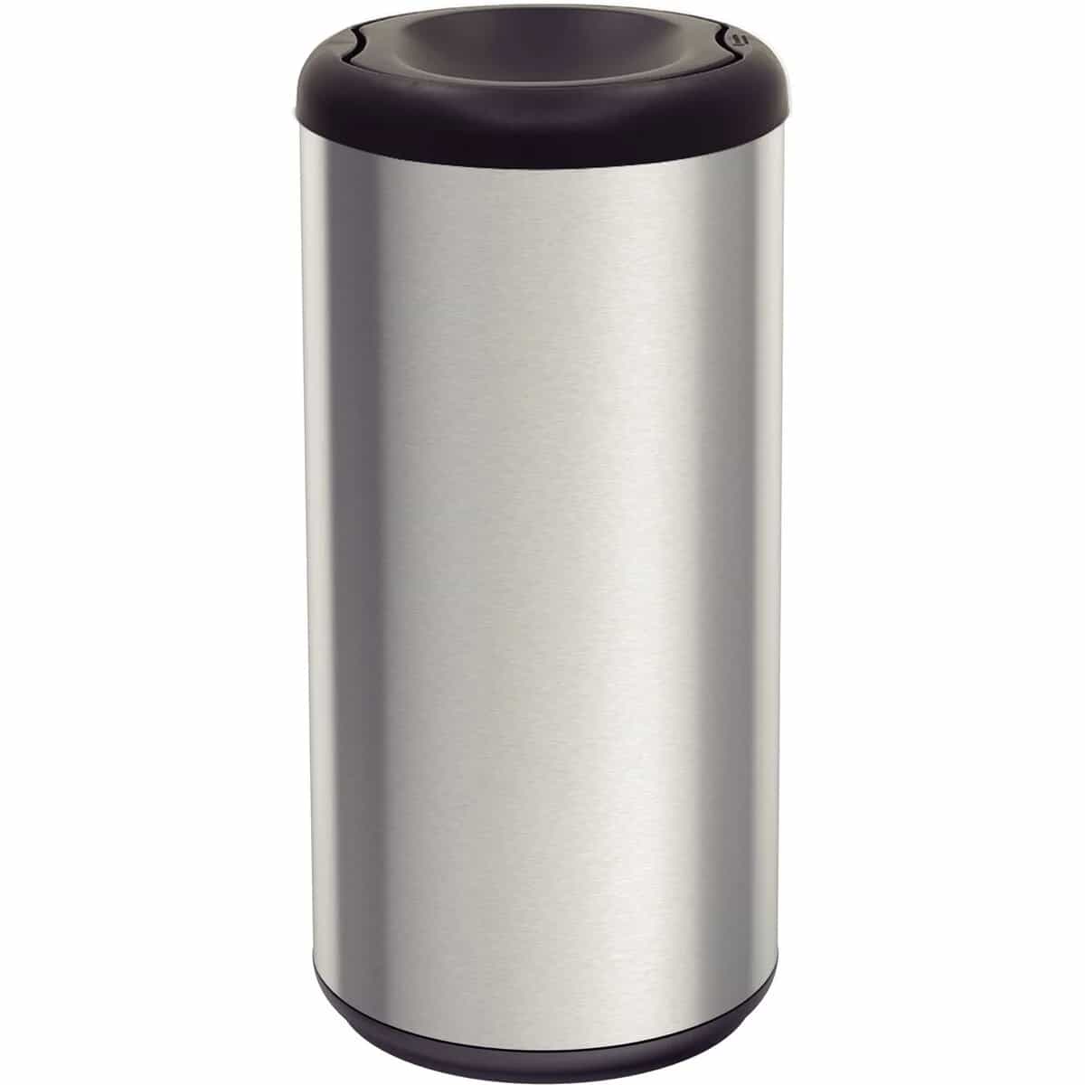 Basurero De Acero Inox Tramontina Piemonte Vaiven 40 L Negro