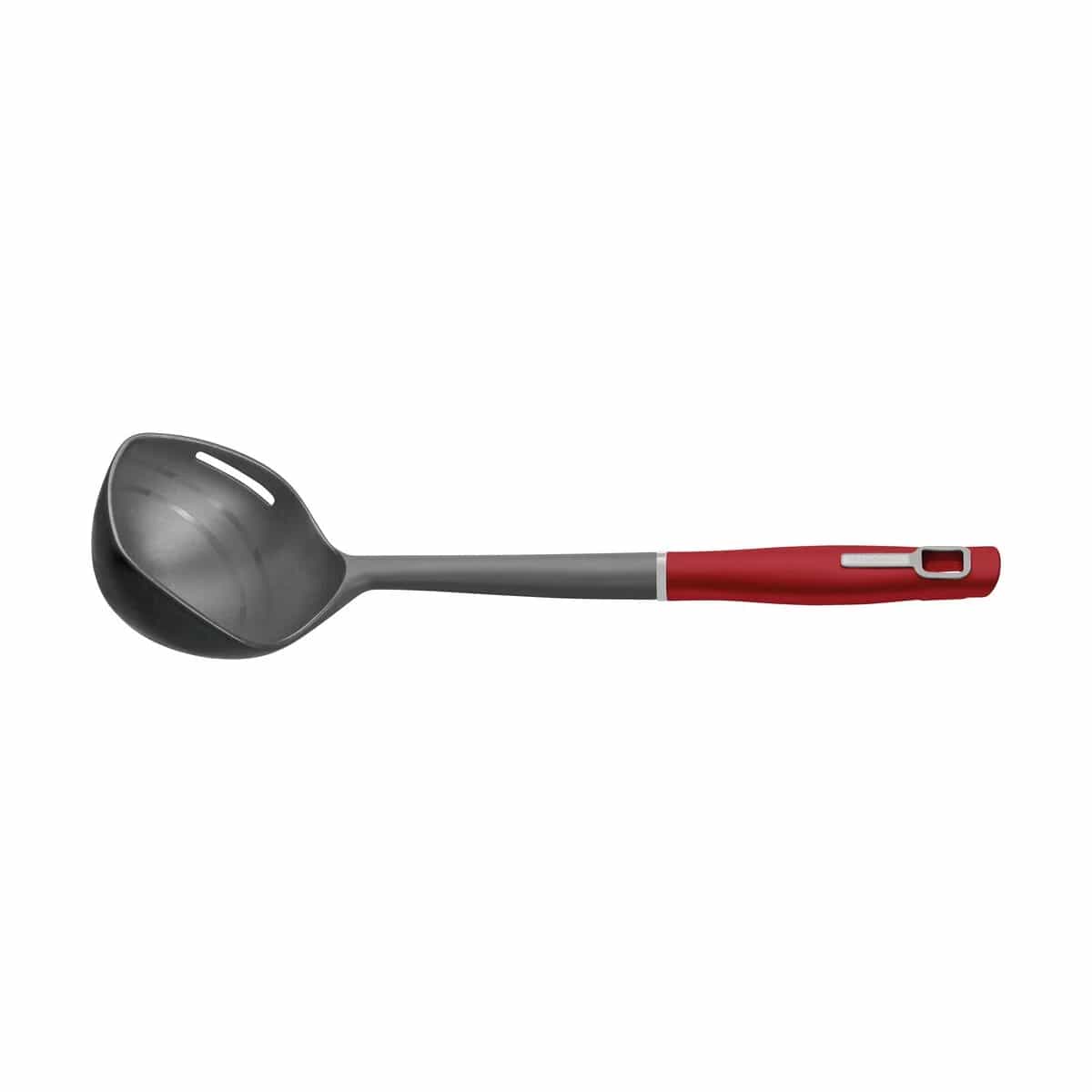 Cucharón con escala de medidas Tramontina Verano con mango rojo 33 cm