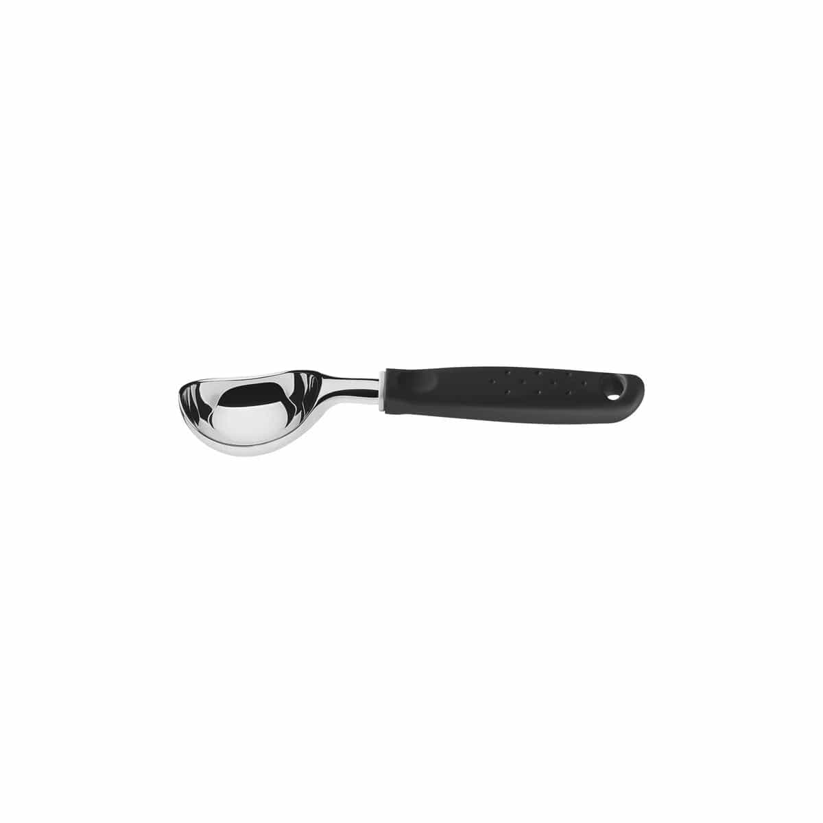 Cuchara para helado Tramontina Utilità de zamak cromado 21.1 cm con mango negro