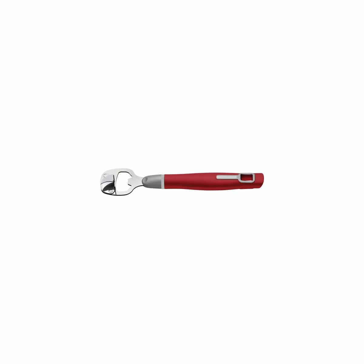 Abrelatas de acero inoxidable Tramontina Verano con mango rojo 20 cm