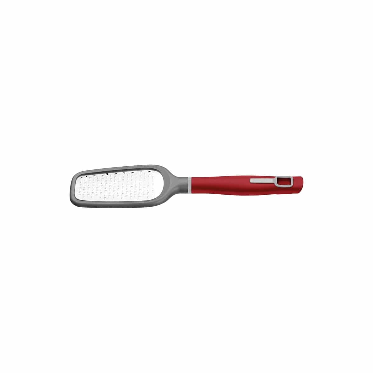 Rallador de acero inoxidable Tramontina Verano 26 cm con mango rojo