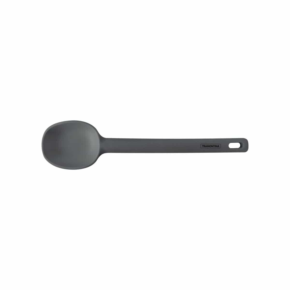 Cuchara para servir de silicona Tramontina Moldê 28.1 cm gris