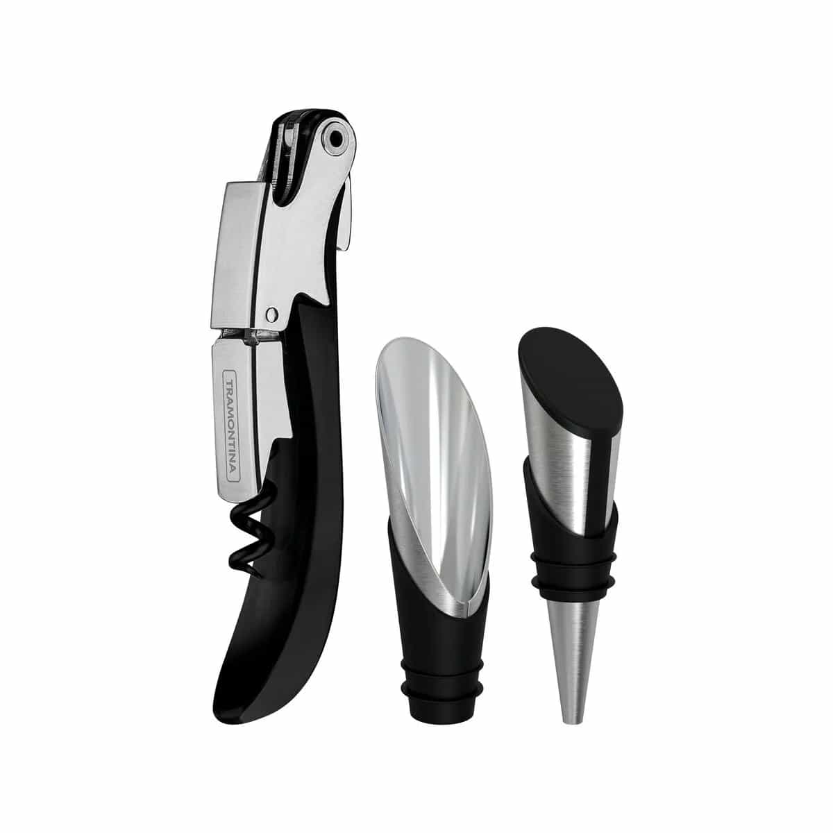 Set De Vino Tramontina Harmoniza Acero Inoxidable 3 Piezas