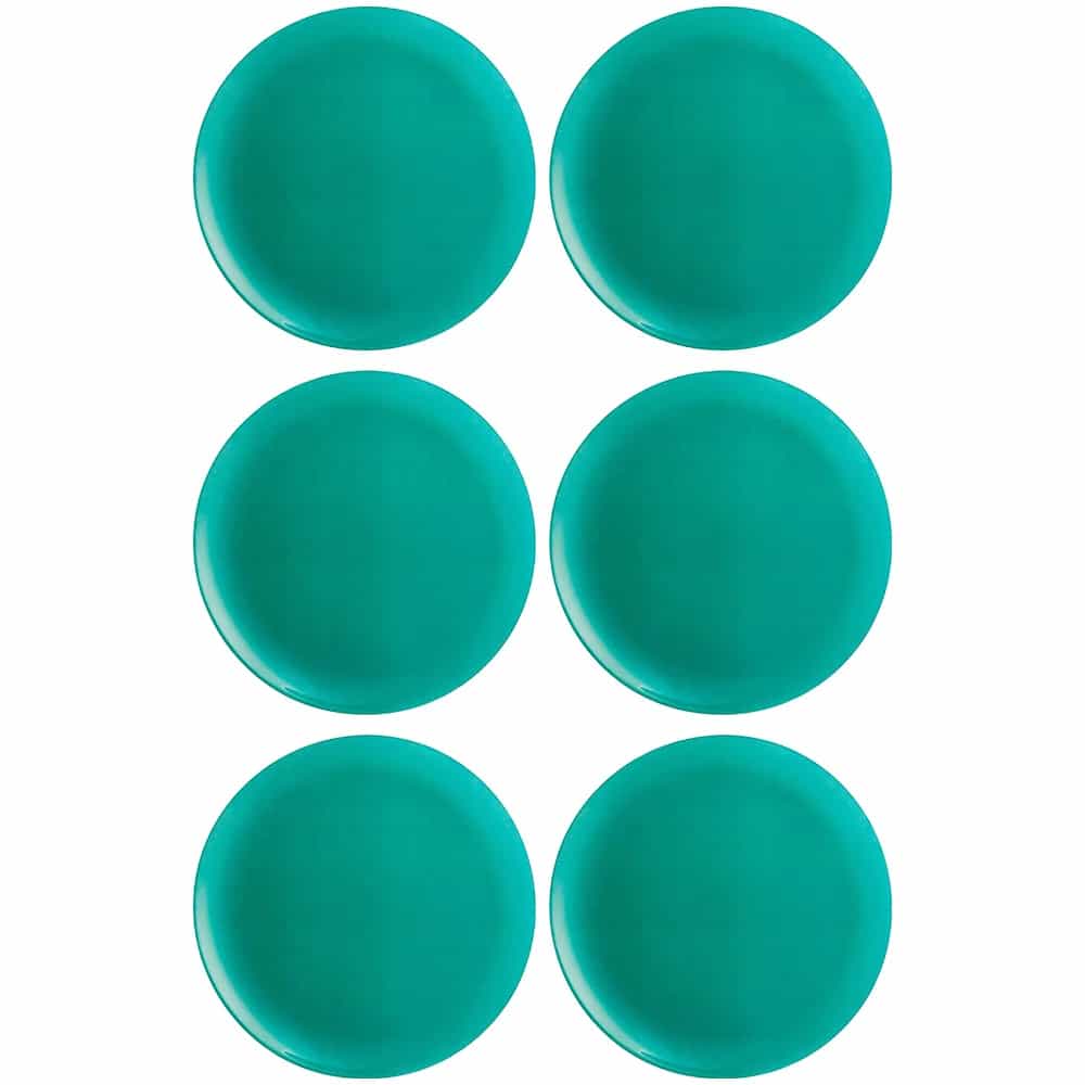 Plato Llano Vidrio 26 Cm Luminarc Verde Menta X6 Unid Arty