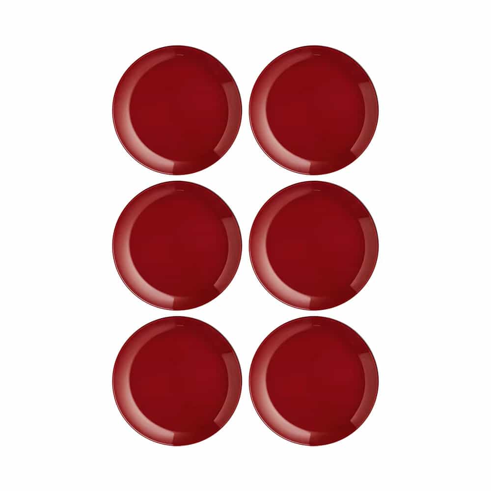 Plato De Postre Vidrio 20 Cm Luminarc X6 Unid Arty Bordeaux