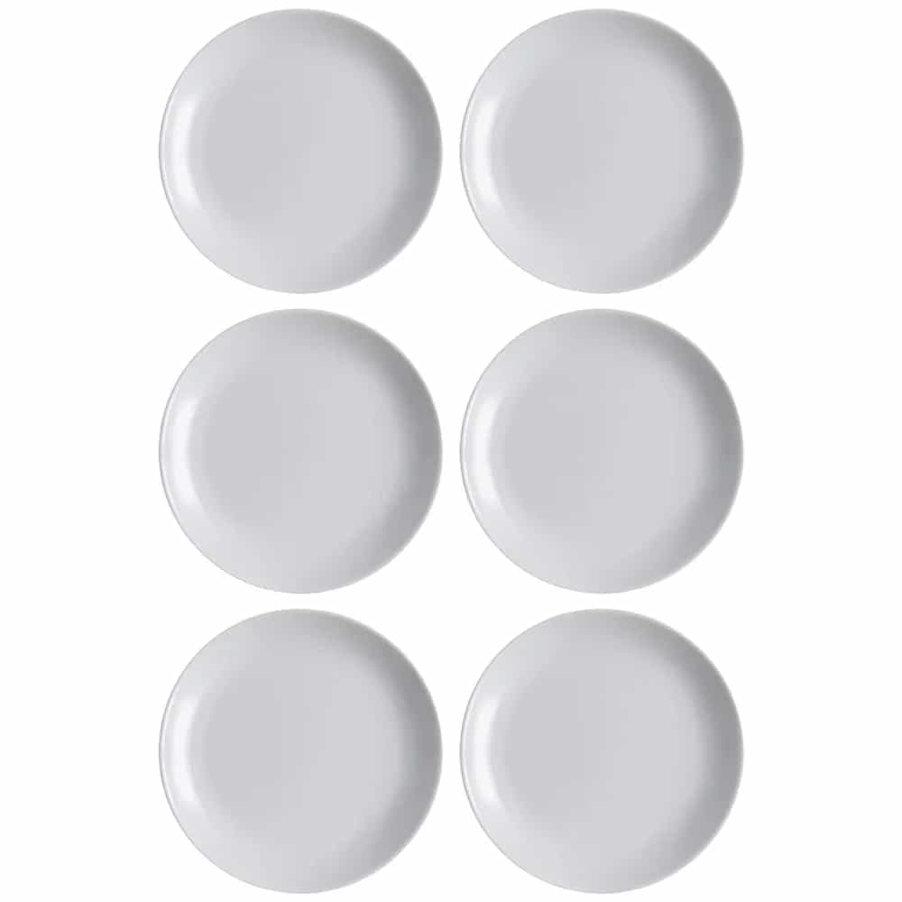 Plato Llano Vidrio 25 Cm Luminarc Granit Diwali X6 Unid