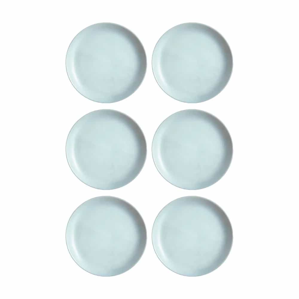 Plato De Postre Vidrio 19 Cm Luminarc Granit Diwali X6 Unid