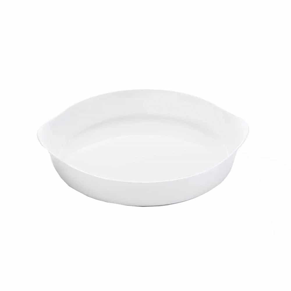 Fuente De Vidrio Asadera Luminarc Oval 28 Cm X 5 Cm Blanco