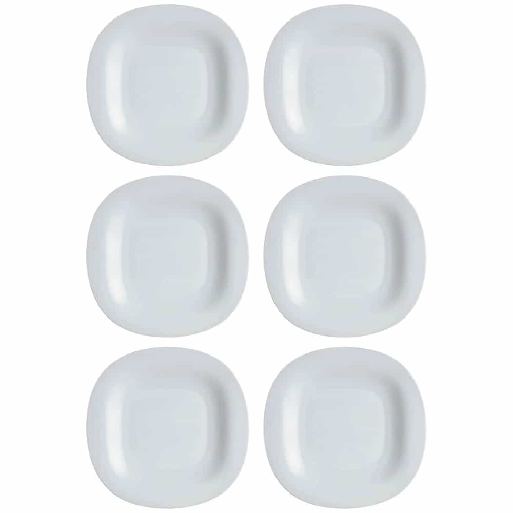 Plato Llano Vidrio Luminarc 27 Cm Granite Carine X6 Unid