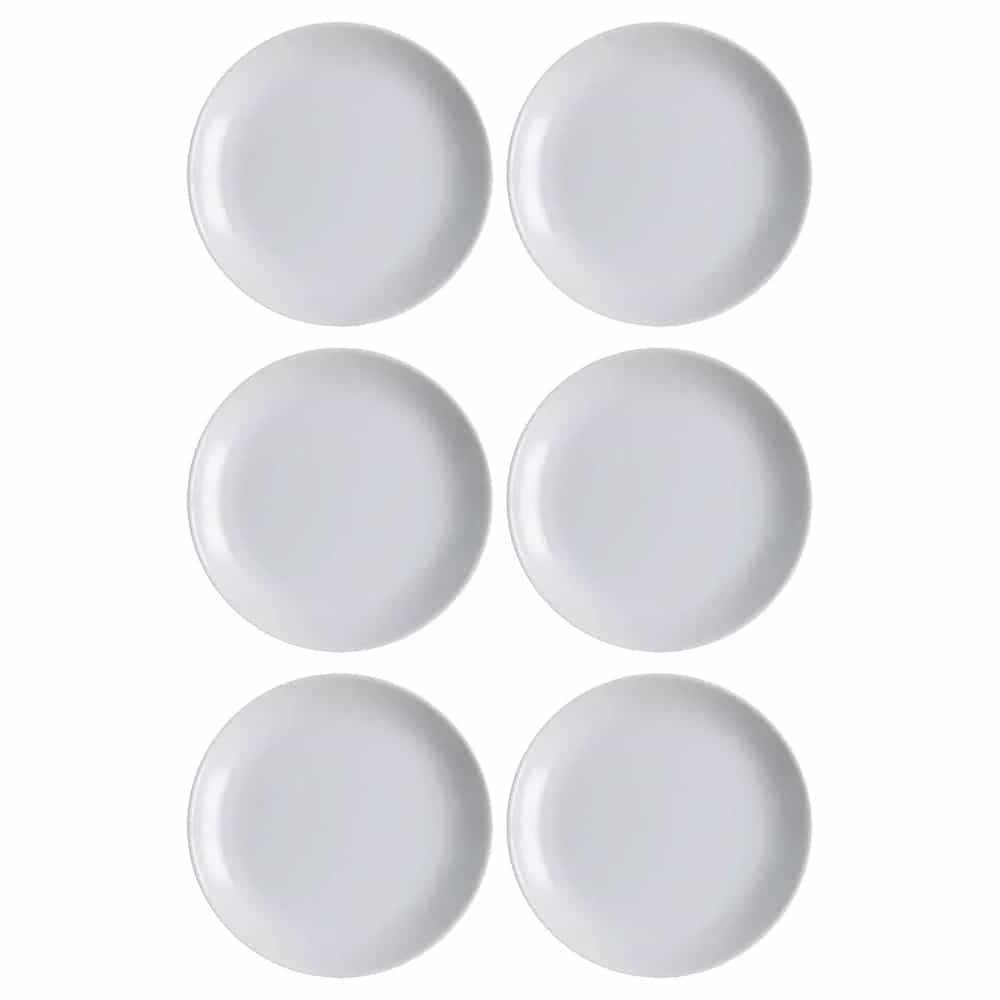 Plato Llano Vidrio 27 Cm Luminarc Granit Diwali X6 Unid
