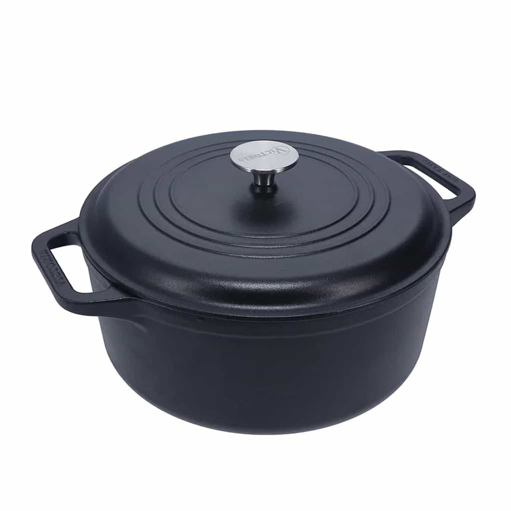 Olla De Hierro Curado Victoria 7 Litros 28 Cm Con Asas