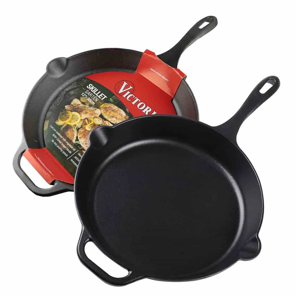 Sarten De Hierro Curado 30 Cm Victoria 3000 Ml