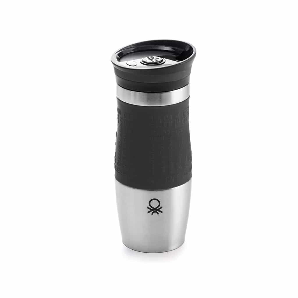Vaso Termico Benetton 400 Ml Acero Inox Travel Mug Negro