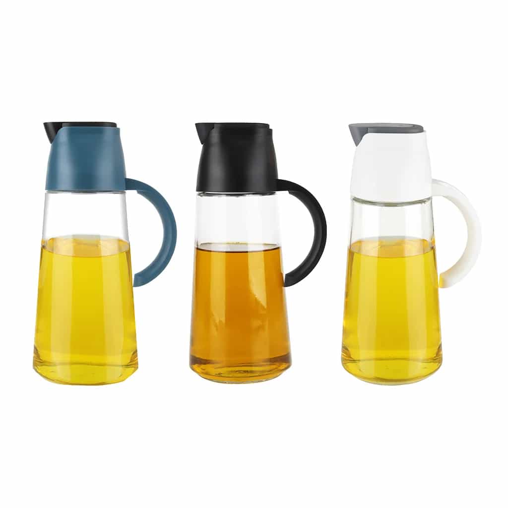 Aceitera Con Tapa Automatica 630 Ml Vidrio Plastico Selecta