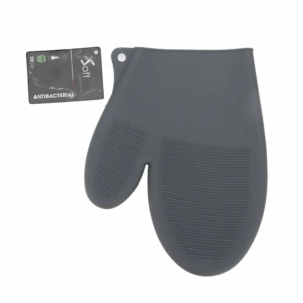 Manopla Agarradera Guante De Silicona Antideslizante Gris