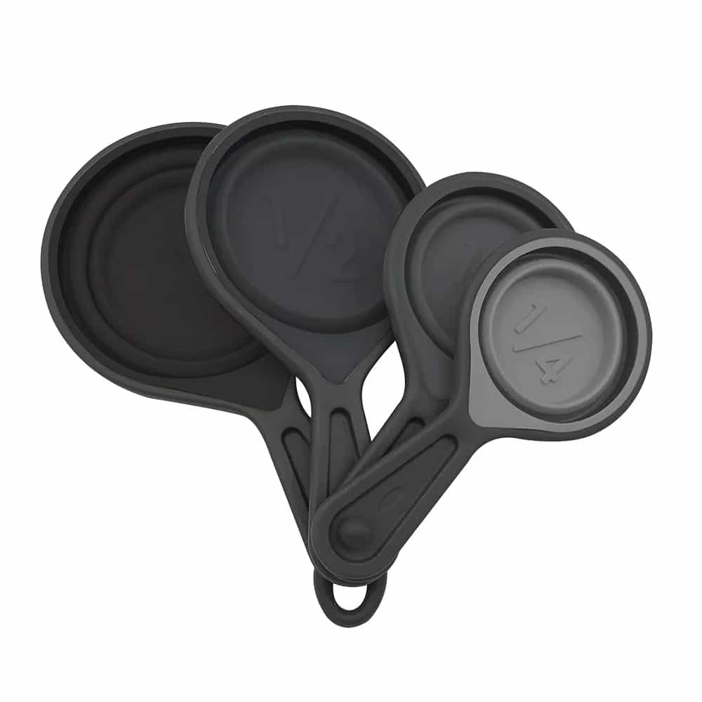 Taza Medidora Set X4 Unid Silicona Gris Bpa Free Selecta