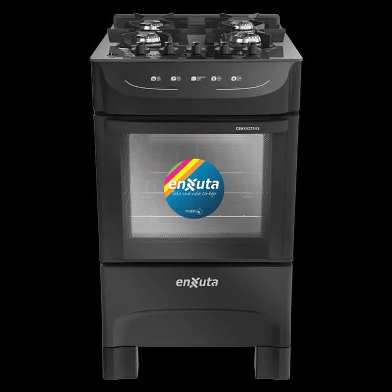 Cocina Multigas - Mesada de vidrio negro