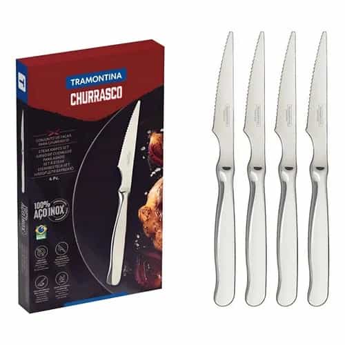 Juego De Cuchillos Para Asado Tramontina Zurique 4 Piezas Inoxidable